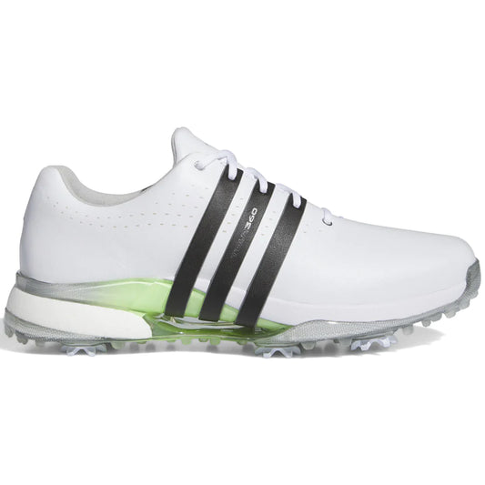 Tour 360 24 Waterproof Golf Shoes - White/Black/Green Spark