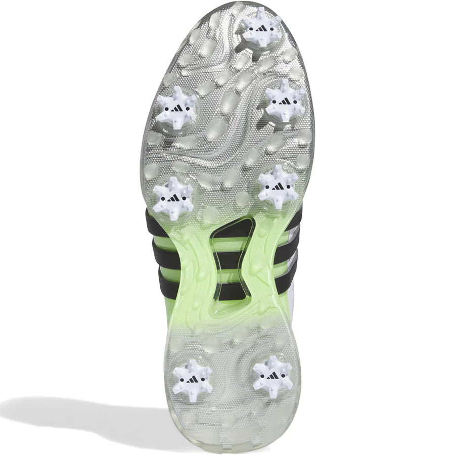 Tour 360 24 Waterproof Golf Shoes - White/Black/Green Spark