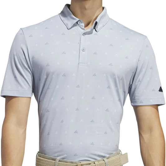 GO-TO PRINT 2 POLO SHIRT - Light grey