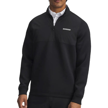 UA Drive Pro Hybrid Half Zip Golf Top - Black