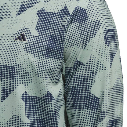 adidas Go-To Printed 1/4 Zip Pullover - Silver Green
