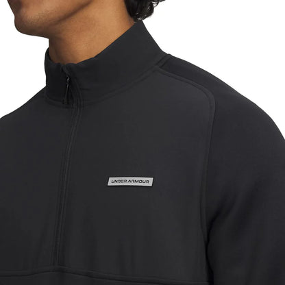 UA Drive Pro Hybrid Half Zip Golf Top - Black