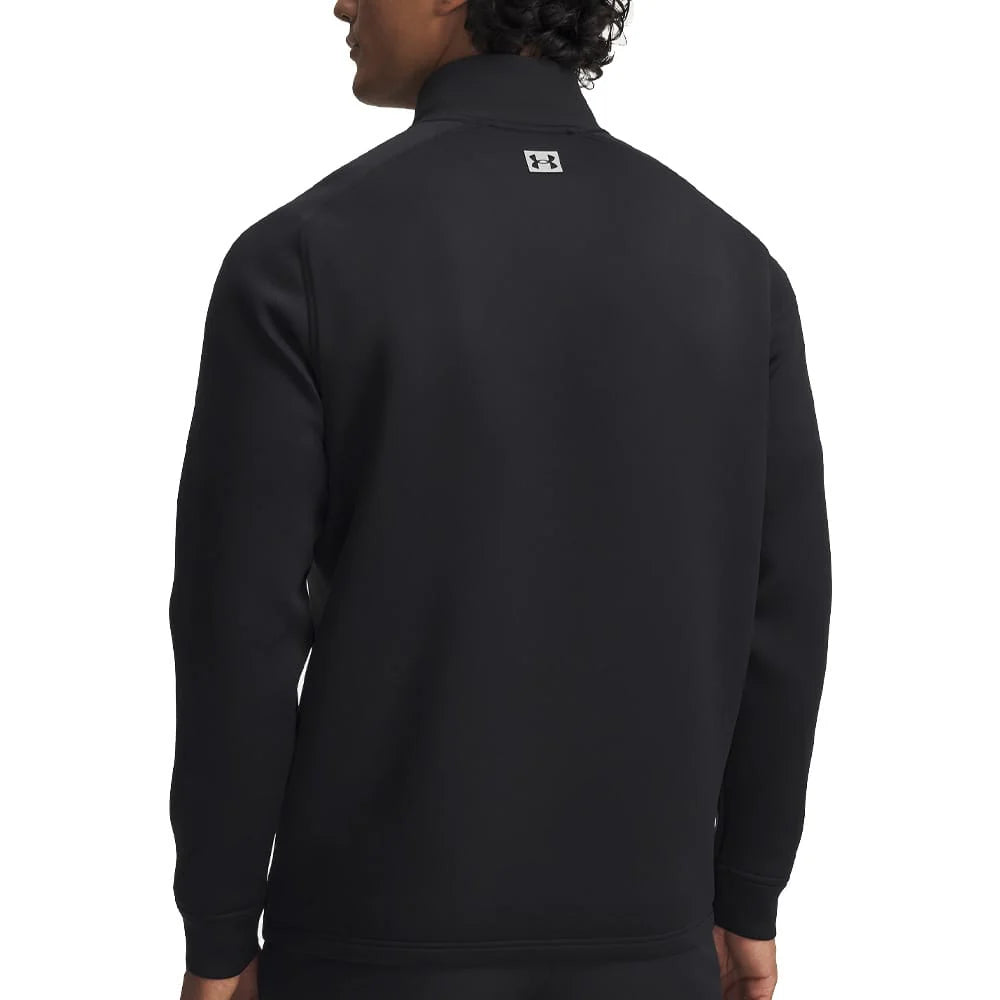 UA Drive Pro Hybrid Half Zip Golf Top - Black