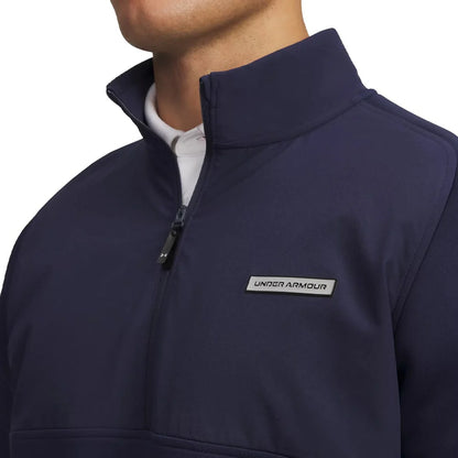 UA Drive Pro Hybrid Half Zip Golf Top - Navy
