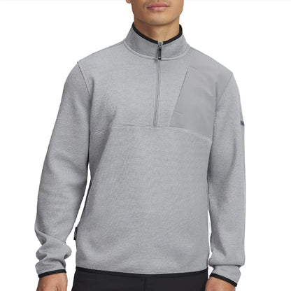 UA Drive SweaterFleece Half Zip Golf Top - Steel / Mod Gray