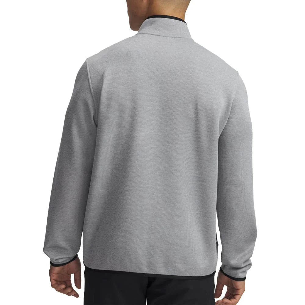 UA Drive SweaterFleece Half Zip Golf Top - Steel / Mod Gray