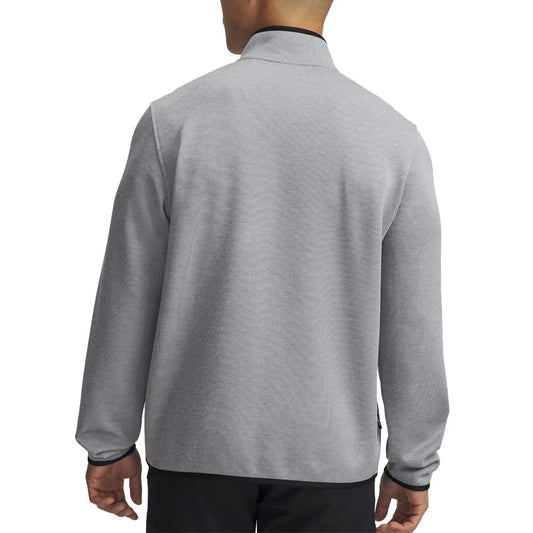 UA Drive SweaterFleece Half Zip Golf Top - Steel / Mod Gray