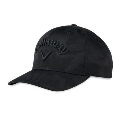 Camo Snapback Adjustable Cap Black