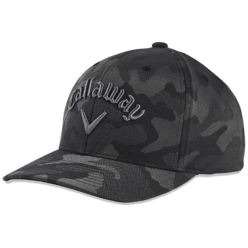 Camo Snapback Adjustable Cap Charcoal