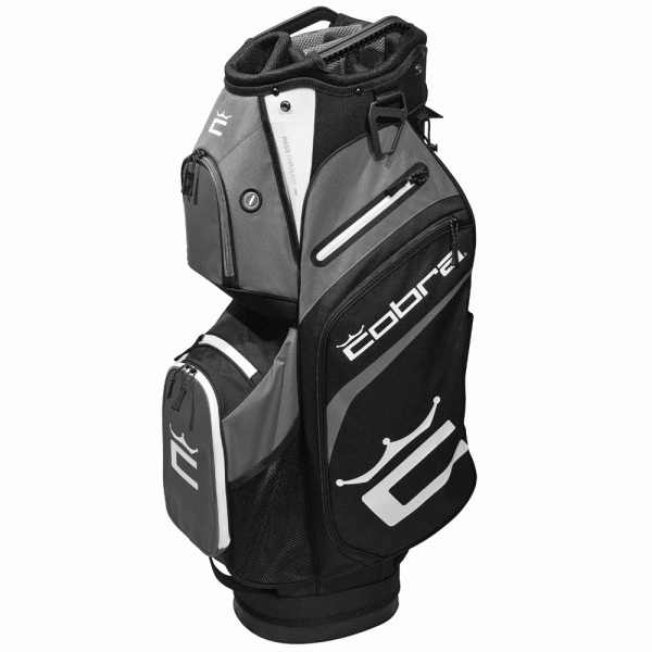 Cobra Signature Cart Bag - Black / White / Grey