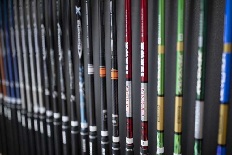 Custom fitting shaft options at Dunes Golf Centre