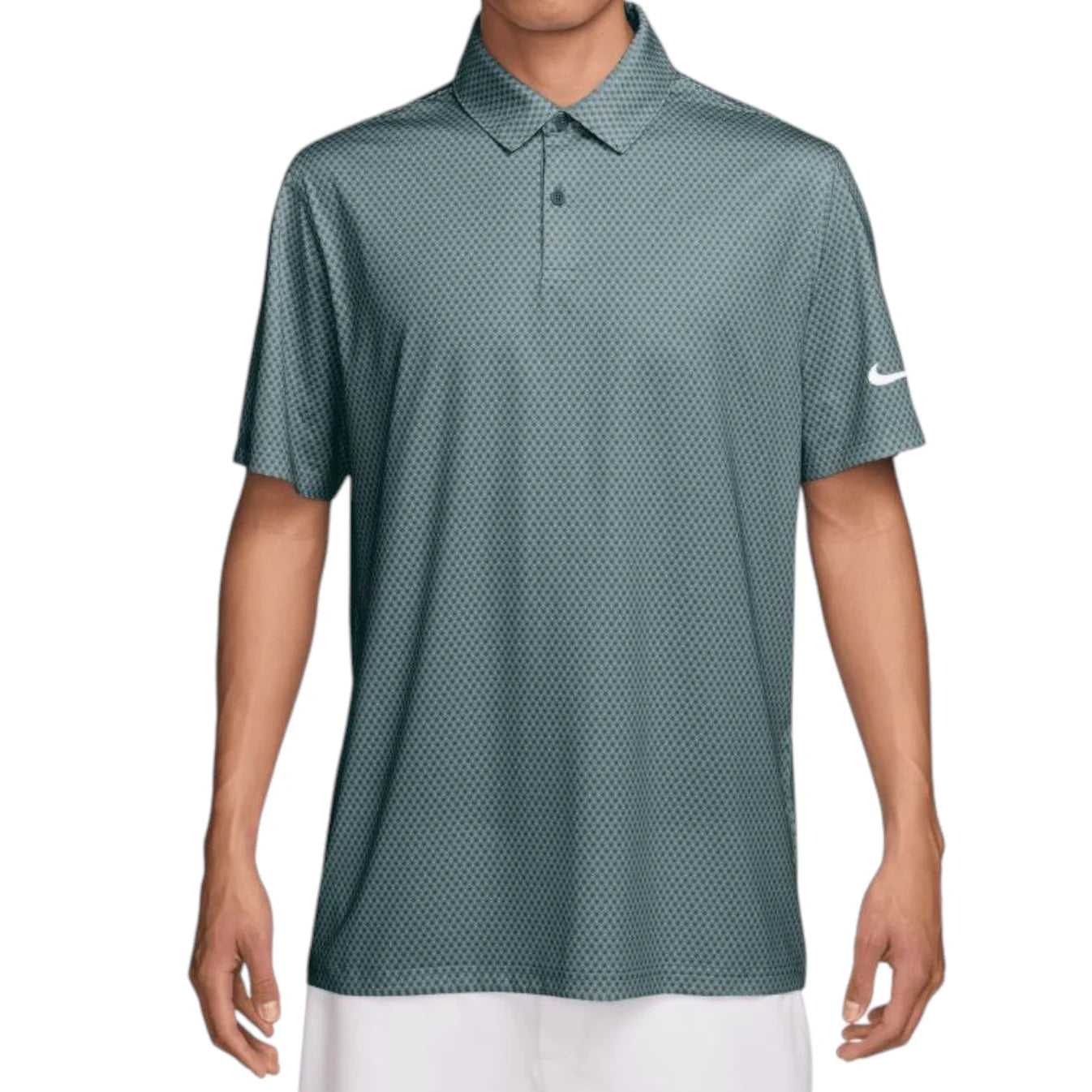 Nike Floral Velocity Golf Polo Shirt - Malachite / College Navy / White