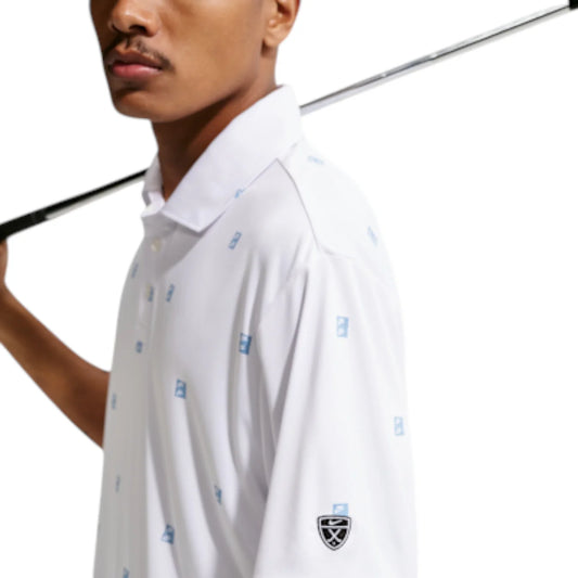 Nike Dri-FIT Par Polo Shirt - White/Blue