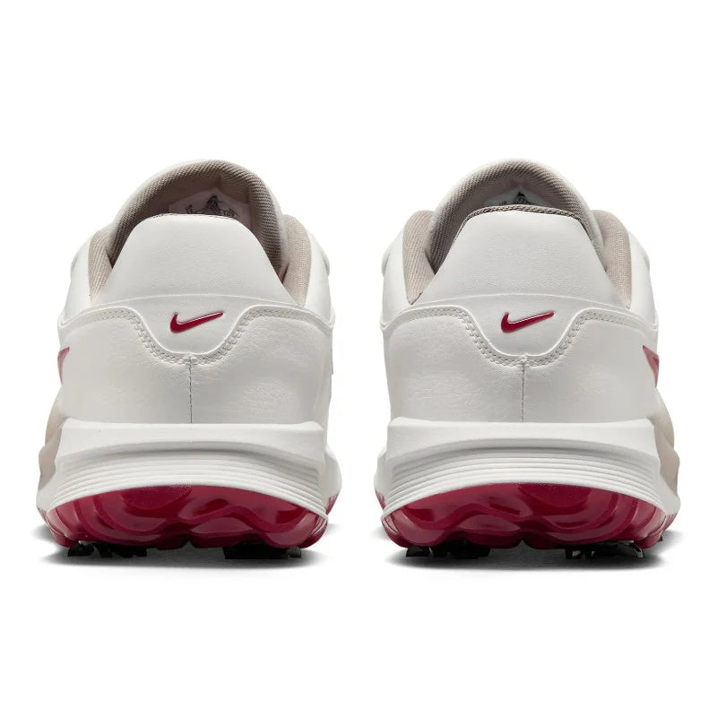 Nike Victory Pro 4 Spiked Golf Shoes - White / Red