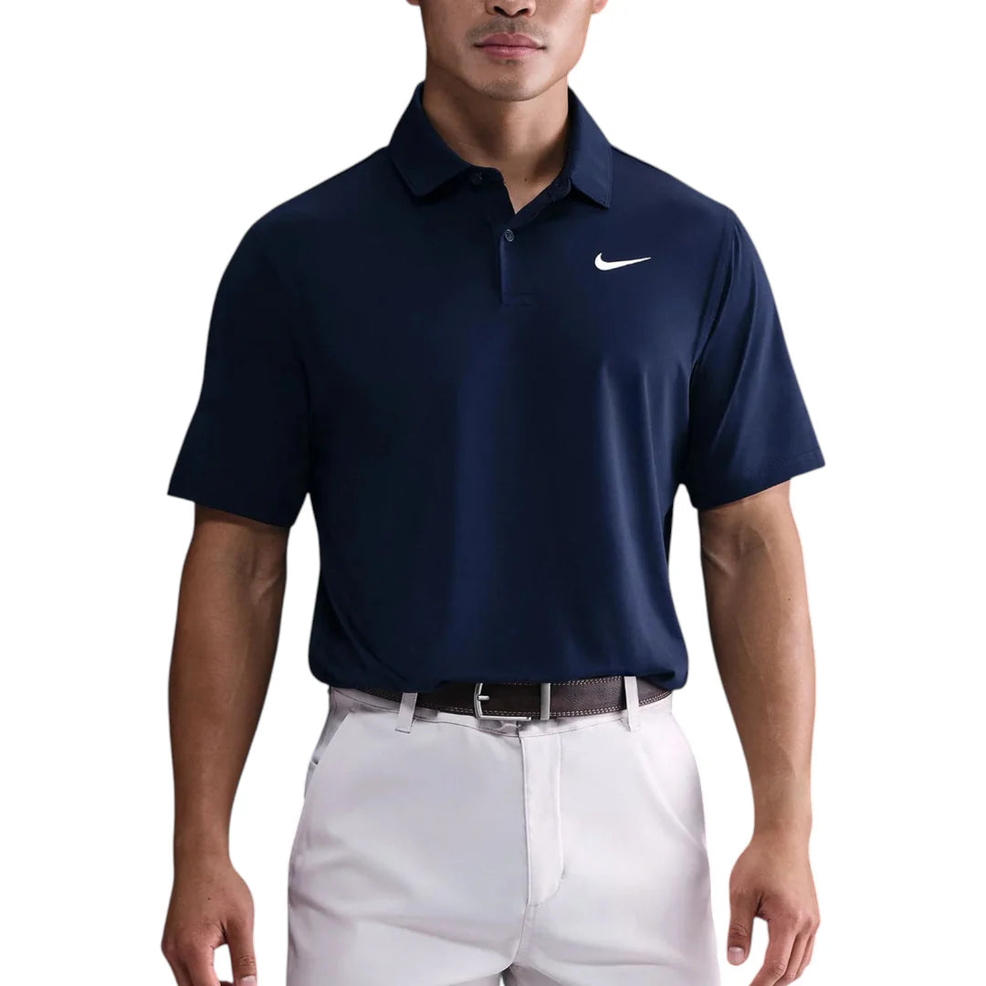 Nike Velocity Dri-FIT Golf Polo Shirt Navy/White