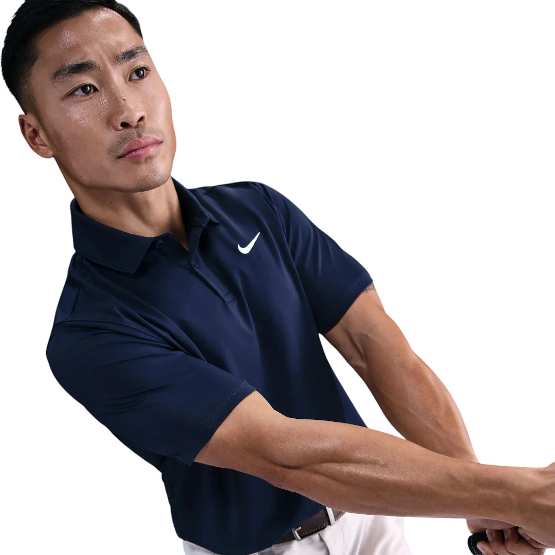 Nike Velocity Dri-FIT Golf Polo Shirt Navy/White
