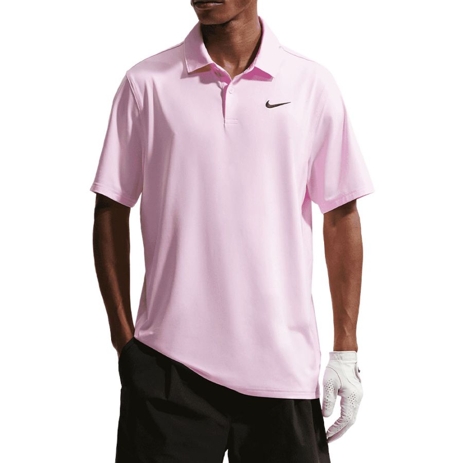 Nike Dri-FIT Victory Solid Golf Polo Shirt - Pink / Black