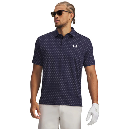 UA Playoff 3.0 Printed Polo - Navy/Steel