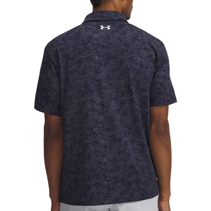 UA Playoff 3.0 Printed Polo Shirt - Midnight Navy / Halo Gray