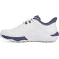 UA Drive Pro SL Wide Fit Waterproof Spikeless Golf Shoes - White / Grey / Gold