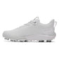 UA Drive Pro Clone Spiked Golf Shoes - White