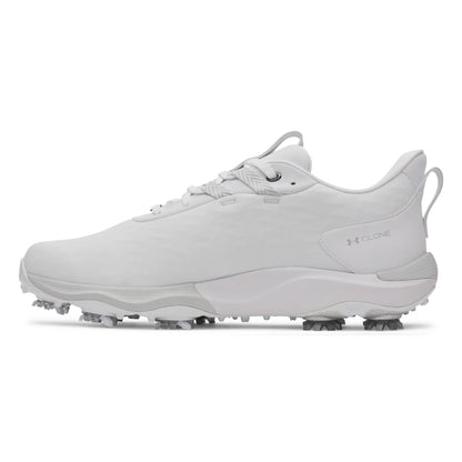UA Drive Pro Clone Spiked Golf Shoes - White
