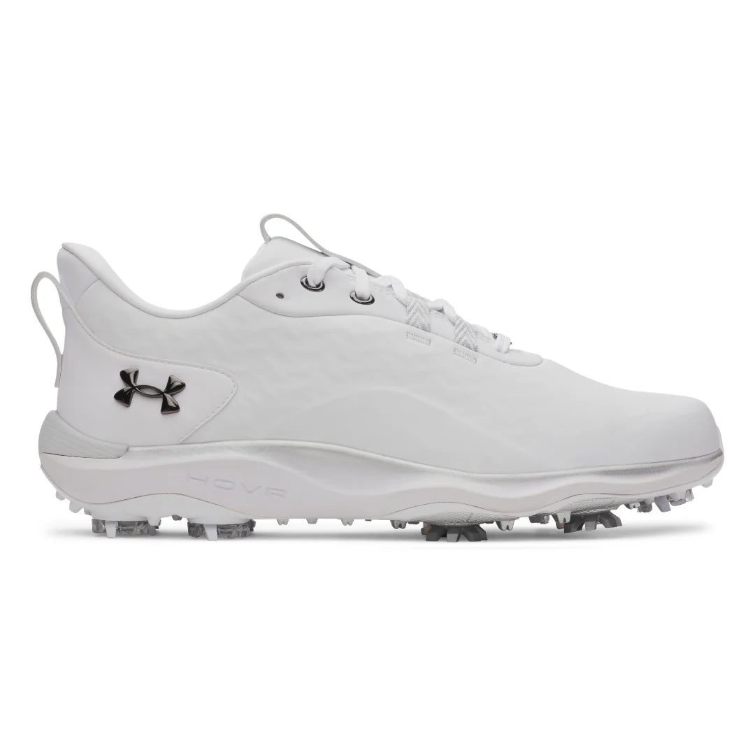 UA Drive Pro Clone Spiked Golf Shoes - White