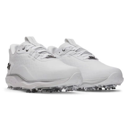 UA Drive Pro Clone Spiked Golf Shoes - White