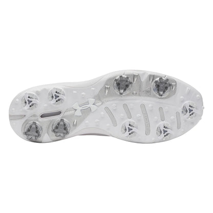 UA Drive Pro Clone Spiked Golf Shoes - White