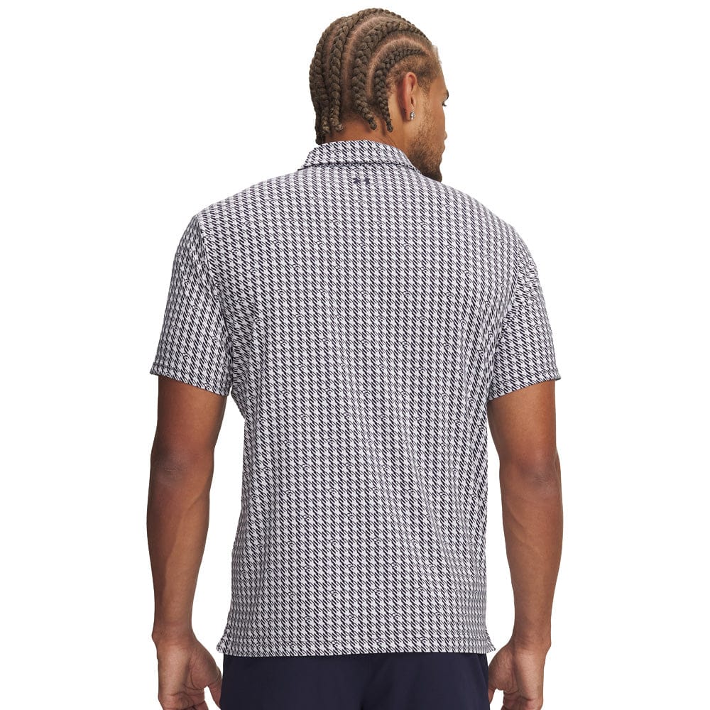 UA T2G Printed Polo Shirt - White / Navy