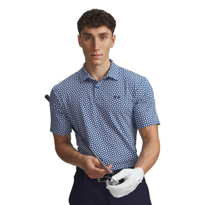 UA T2G Printed Polo Shirt - Varsity Blue / White