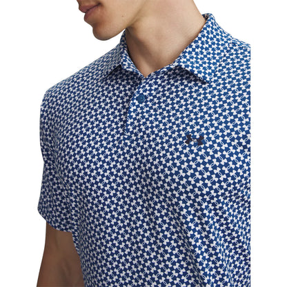 UA T2G Printed Polo Shirt - Varsity Blue / White