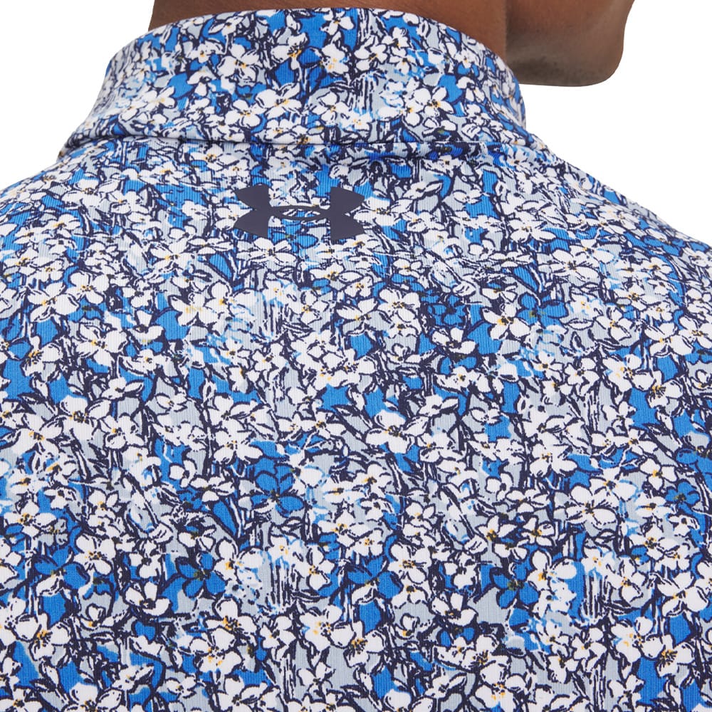 UA Playoff 3.0 Printed Polo Shirt - Blue / White Flowers