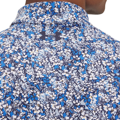 UA Playoff 3.0 Printed Polo Shirt - Blue / White Flowers