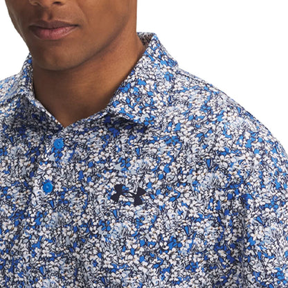 UA Playoff 3.0 Printed Polo Shirt - Blue / White Flowers