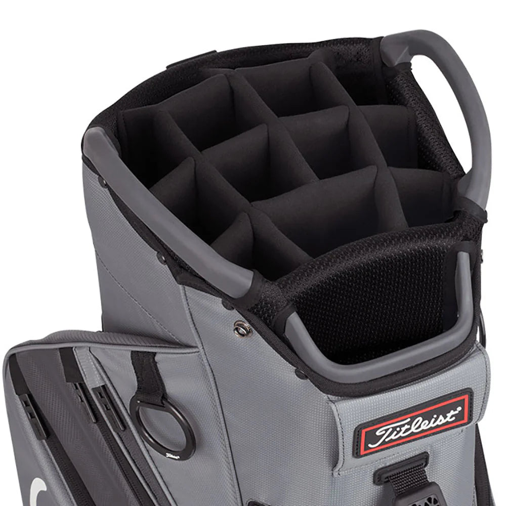 Titleist Cart 14 Lightweight Cart Bag - Charcoal / Graphite / Black