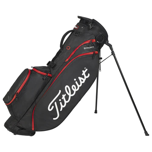 Players 4 Stadry Stand Bag Black/Black/Red