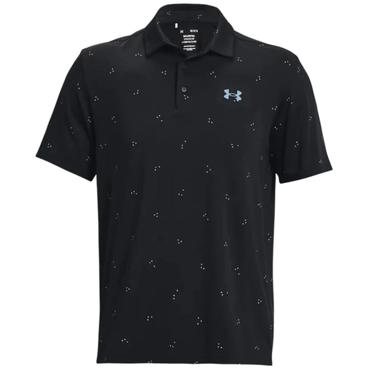 UA Playoff 3.0 Printed Polo - Black/Coloured Dots