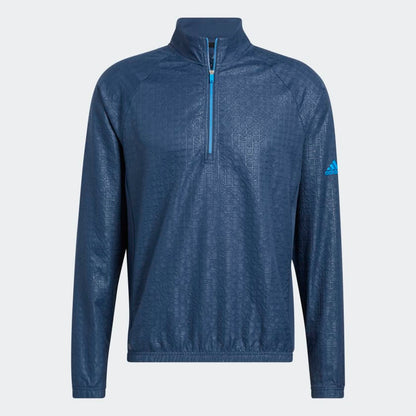 Deboss Quarter Zip Pullover Navy