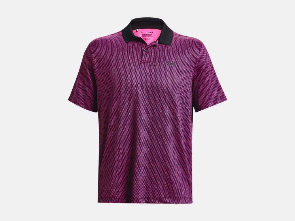 UA Perf 3.0 Printed Polo Black/Pink