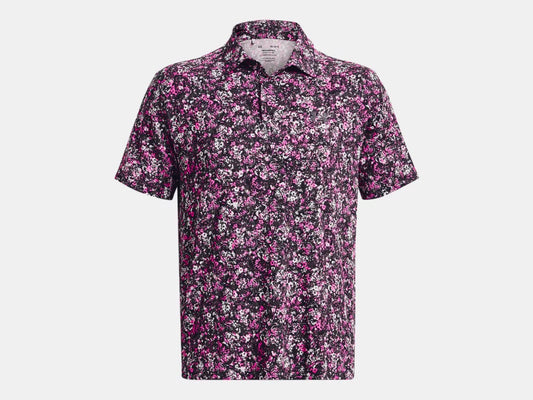 UA Playoff 3.0 Printed Polo Black/Pink