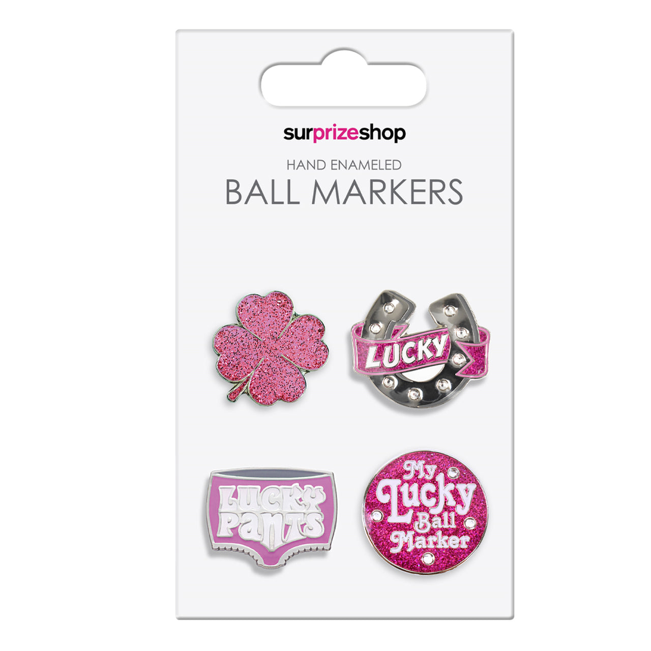 Pink Good Luck Ball marker Set