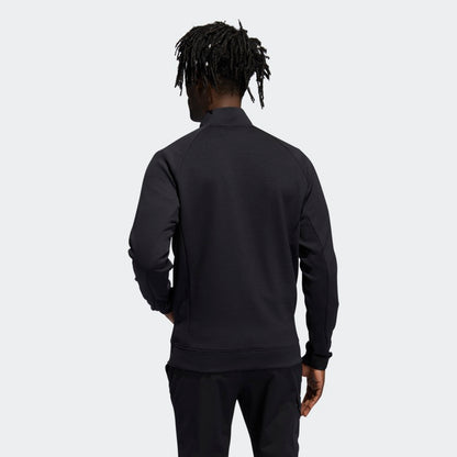 Adidas Mens Quarter Zip Pullover in Black from Dunes Golf Shop in Fraserburgh, Aberdeenshire