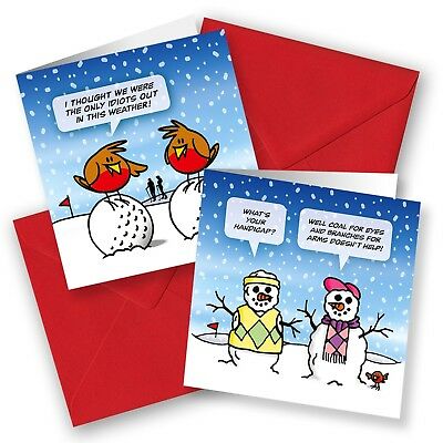Christmas Golf Cards - Pack of 10