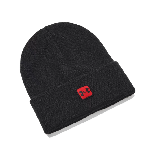 Halftime Cuff Beanie Black Red Logo
