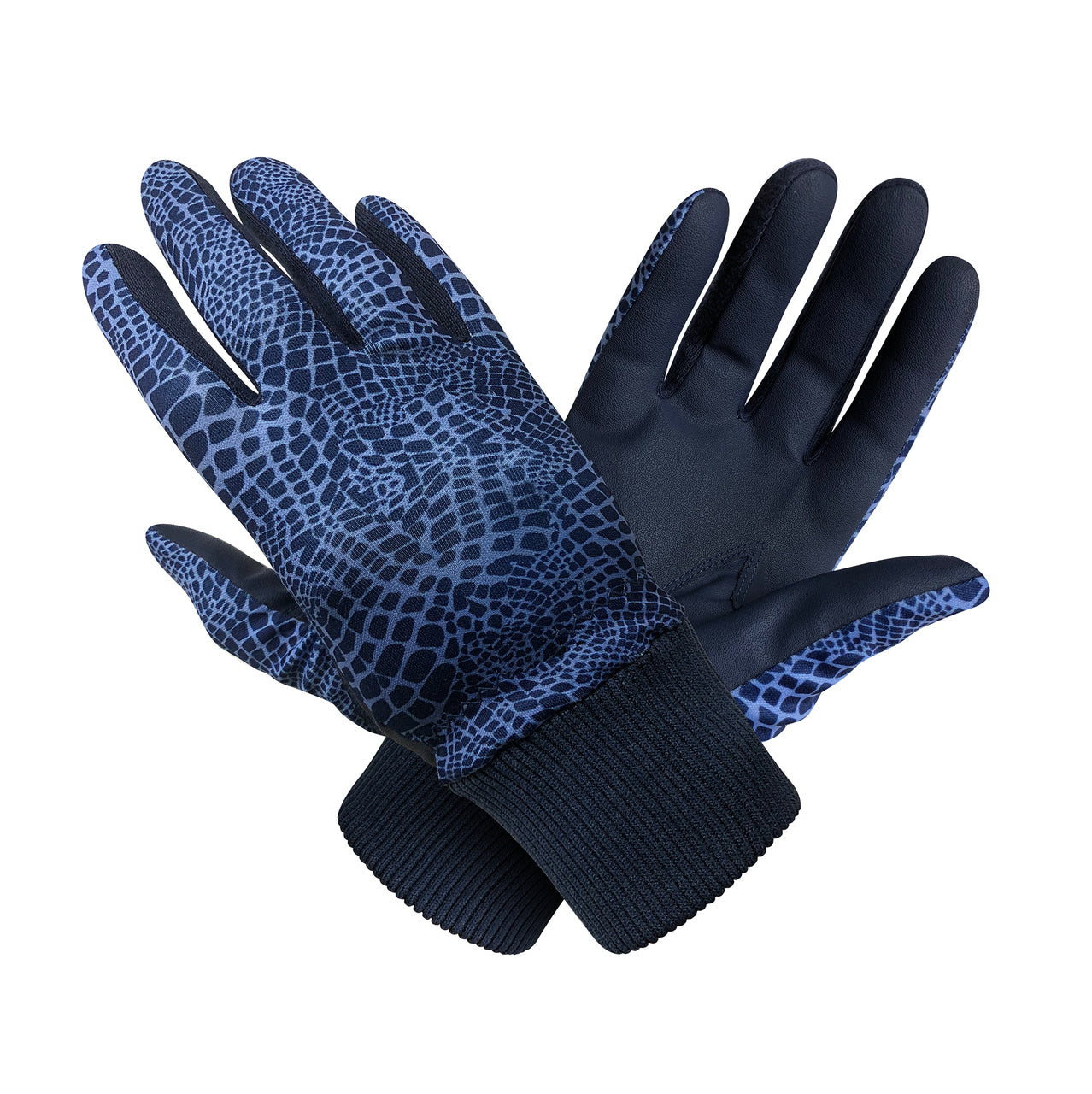 Polar Stretch Winter Glove - Navy Snake