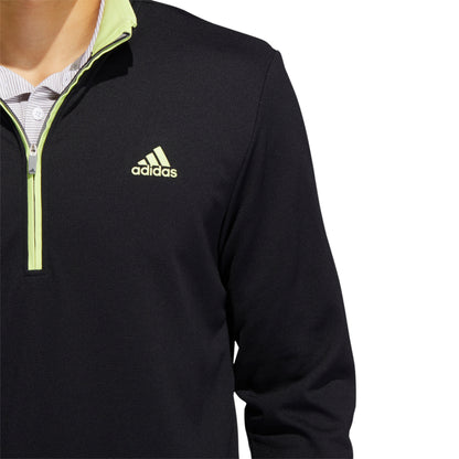 Primegreen UPF QZ Pullover Black/Lime