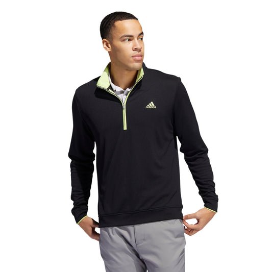 Primegreen UPF QZ Pullover Black/Lime