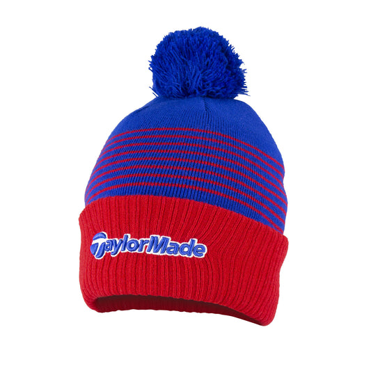 Mens Bobble Beanie Red/Royal
