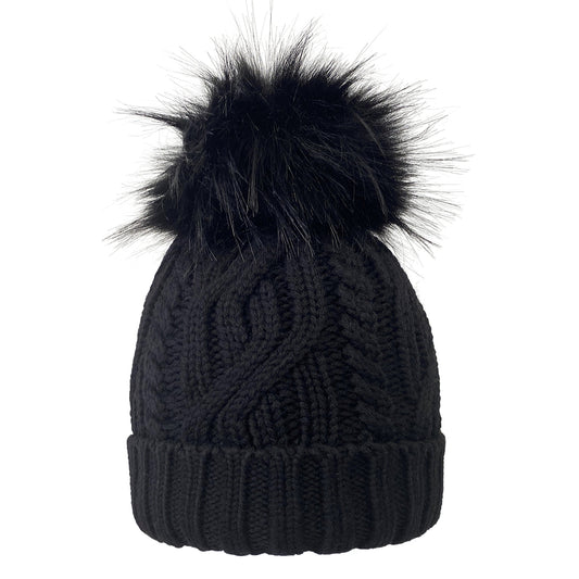 Waterproof Bobble Hat - Black